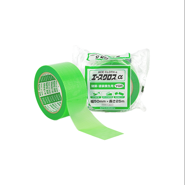 エースクロスα　緑　50mm×25m