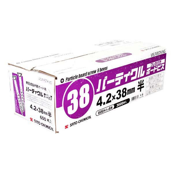 パーティクルボードビス　38（半）　4.2mm×38mm