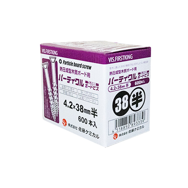 パーティクルボードビス　38（半）　4.2mm×38mm