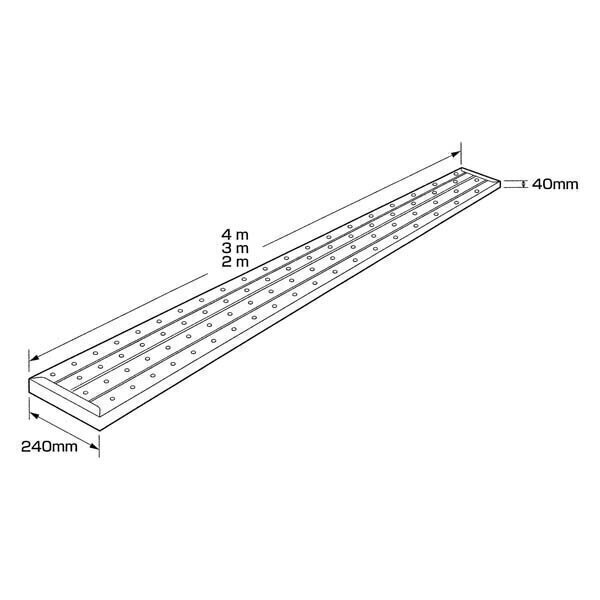 鋼製足場板　2m　250mm×2000mm×40mm