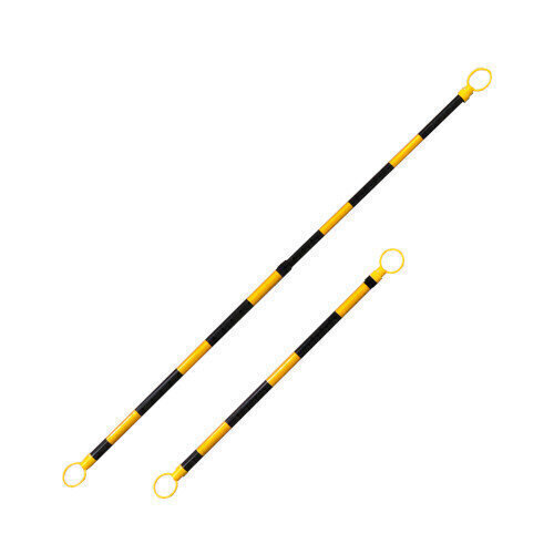 伸縮コーンバー　φ34×1.2m?2.0m（黄・黒）