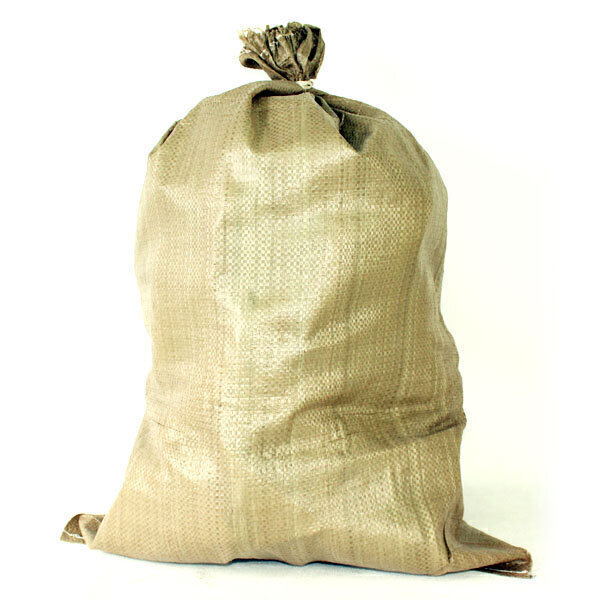 PPガラ袋（口紐付）　茶　60cm×90cm