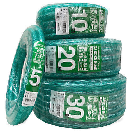 ガーデンホース糸入り（緑）<br>30mカット